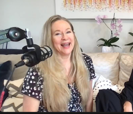 Dr. Tara Perry recording the Next Level Healing podcast