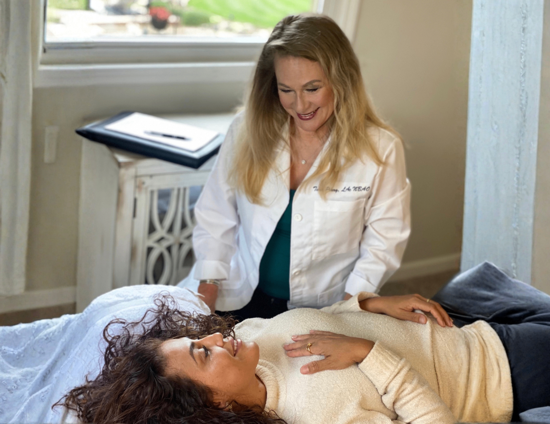 Dr. Tara Perry with a patient